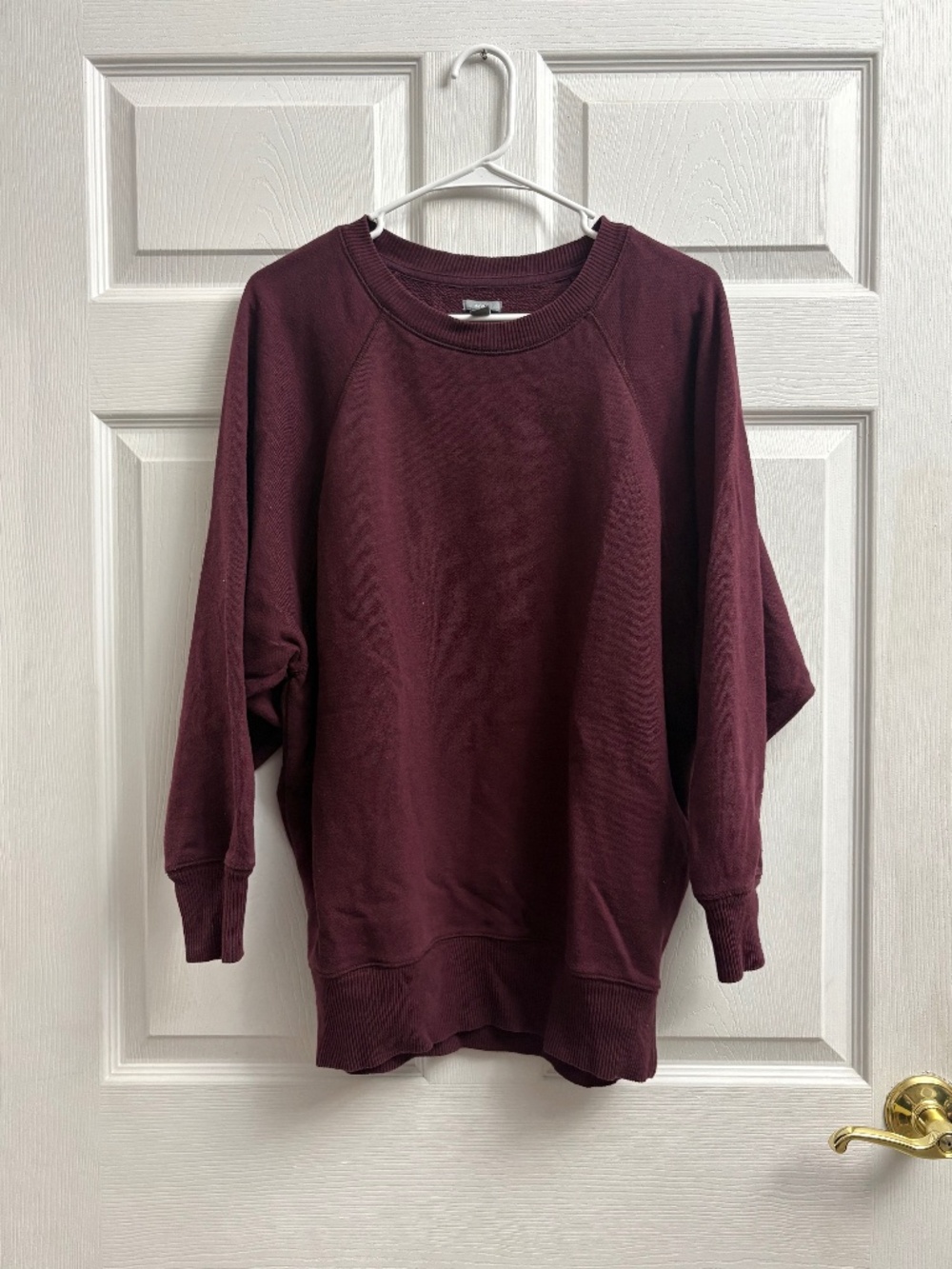 Women's Aerie Burgundy Oversized Crewneck Sweater